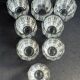 Liquor cabaret - Art Deco - Blown and cut crystal, mahogany or ebony macassar and stainless steel