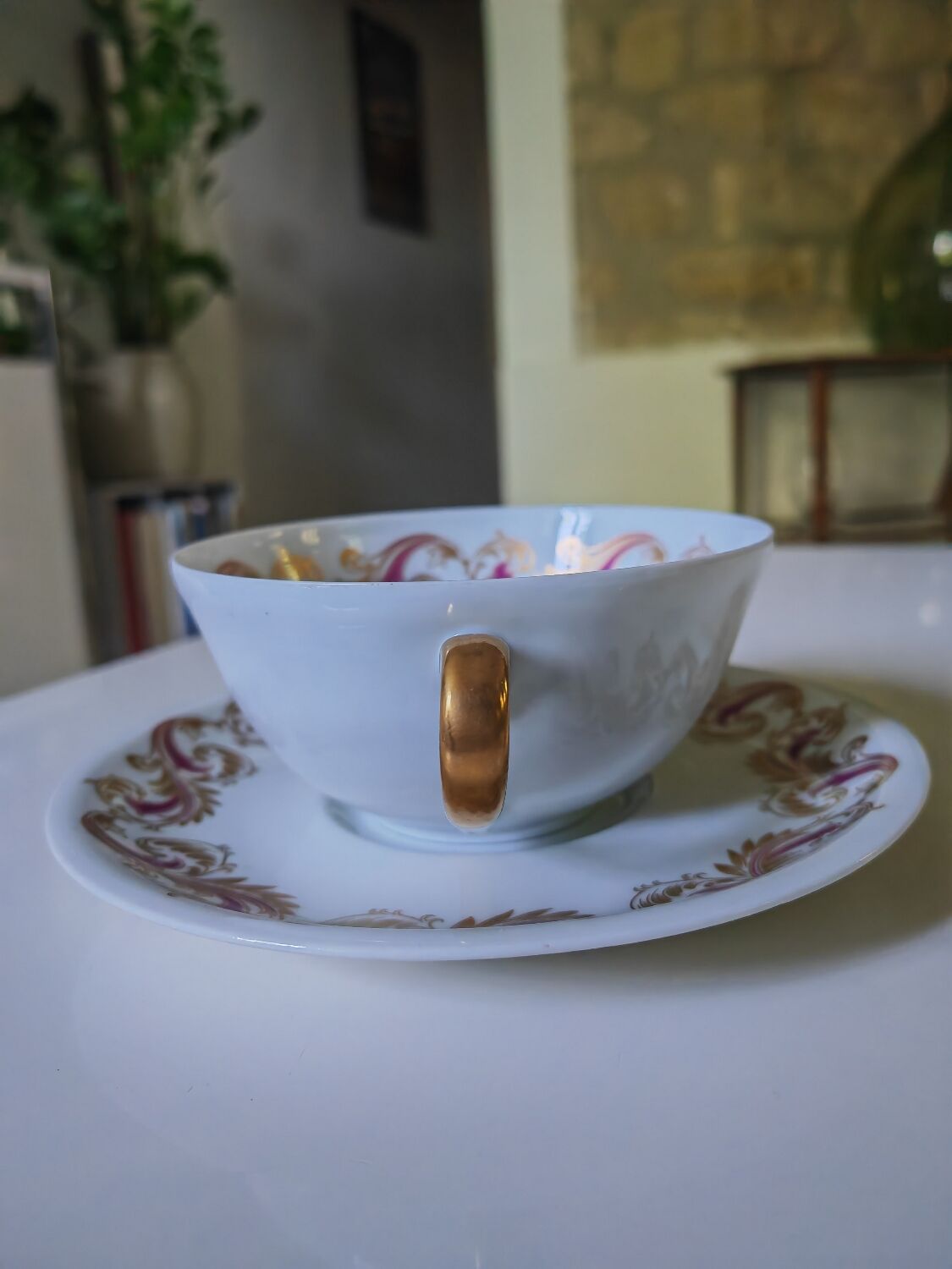 Cup and under cup R. Leclair, Limoges