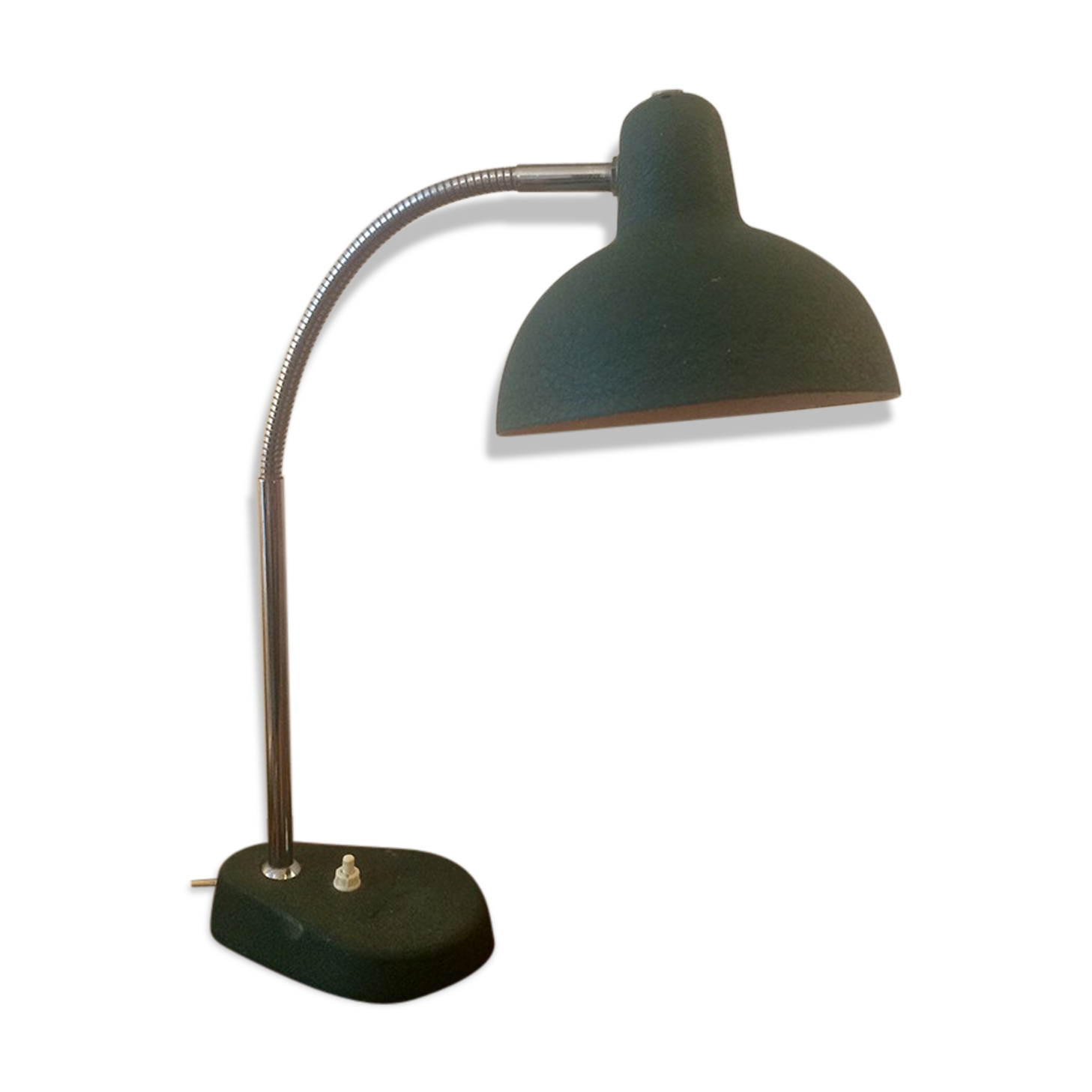 Articulated lamp, green granita metal, 1960