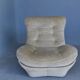 Salon baquet en velours beige vintage années 70