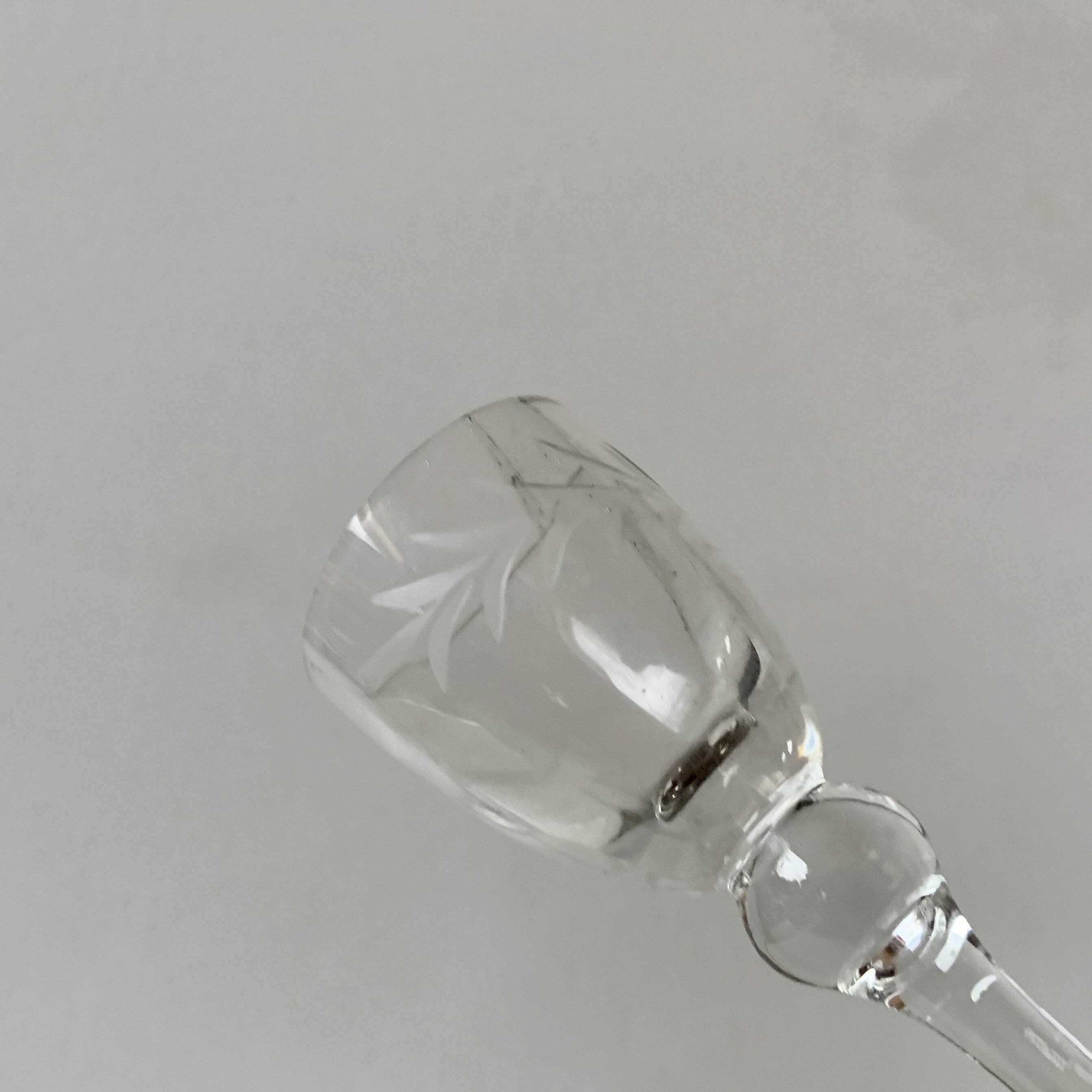 Old cut crystal liquor service