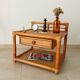 Vintage Maugrion side table in bamboo and rattan