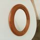 Vintage oval mirror in solid oak 36*31 cm