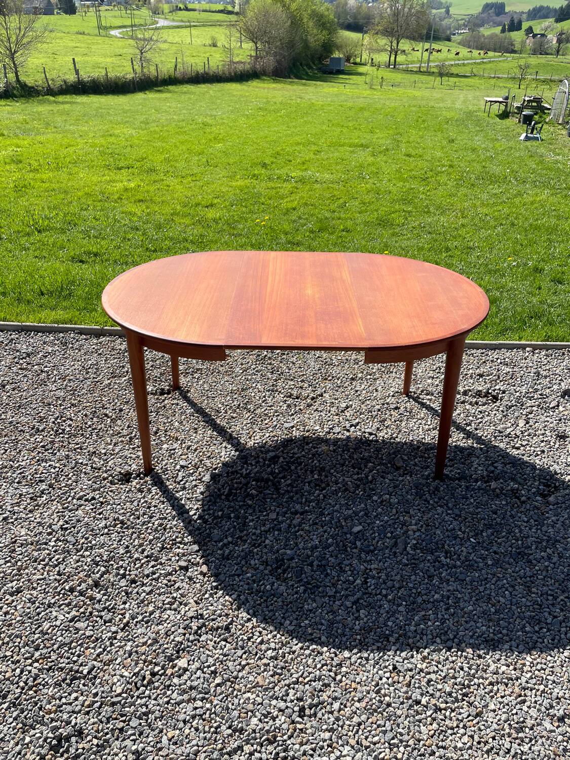 Vintage Danish Round Teak Table