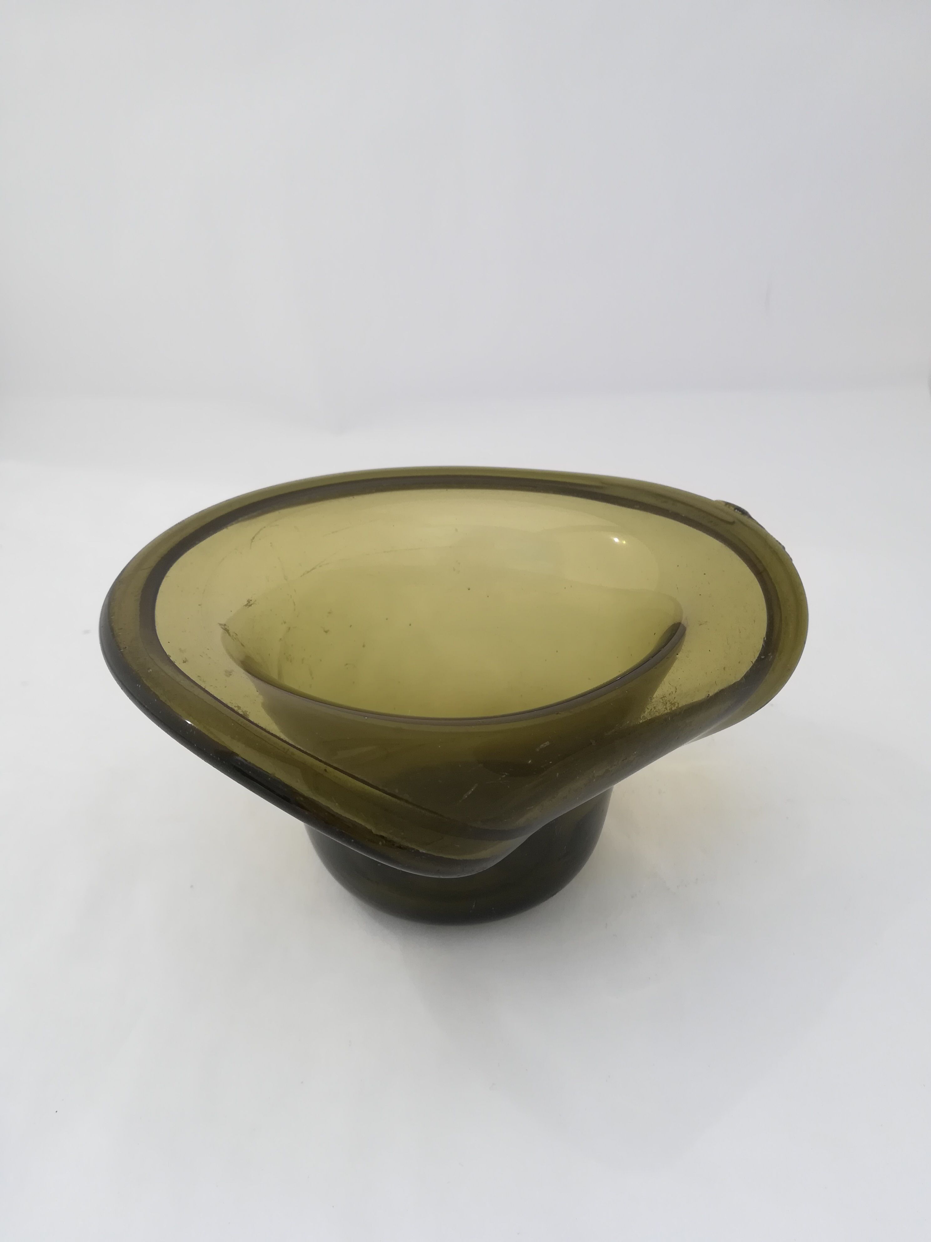 Empty blown glass pocket