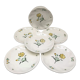 Lots of 6 flat plates model embrun, with floral motifs. Stamped Salins France
