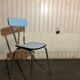 Lot chairs + blue formica stool