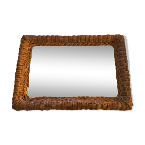 miroir rotin - 58 cm