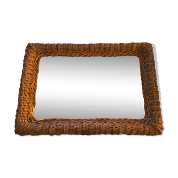 Miroir rotin - 58 cm X 41 cm