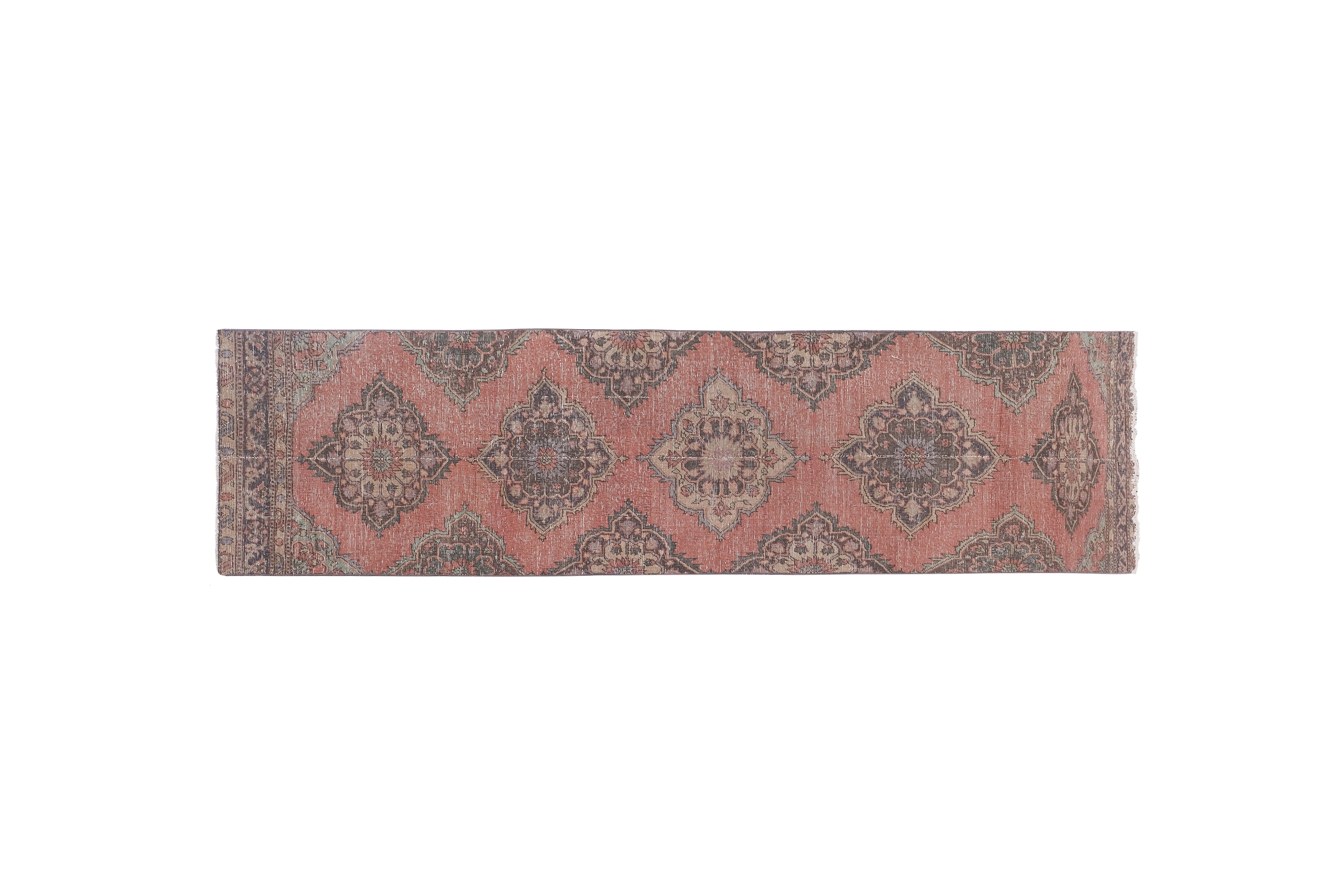 Vintage Turkish rug from Oushak, hand-woven 96x364 cm