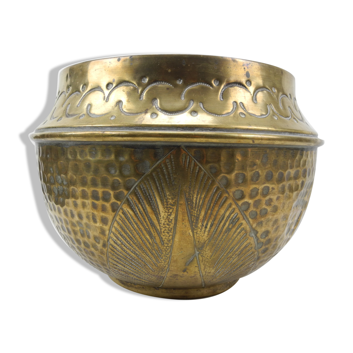 Cache pot laiton doré