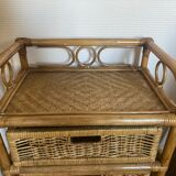Rattan and bamboo dresser