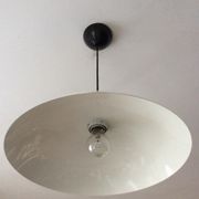 Vintage metal saucer pendant lamp from the 70s