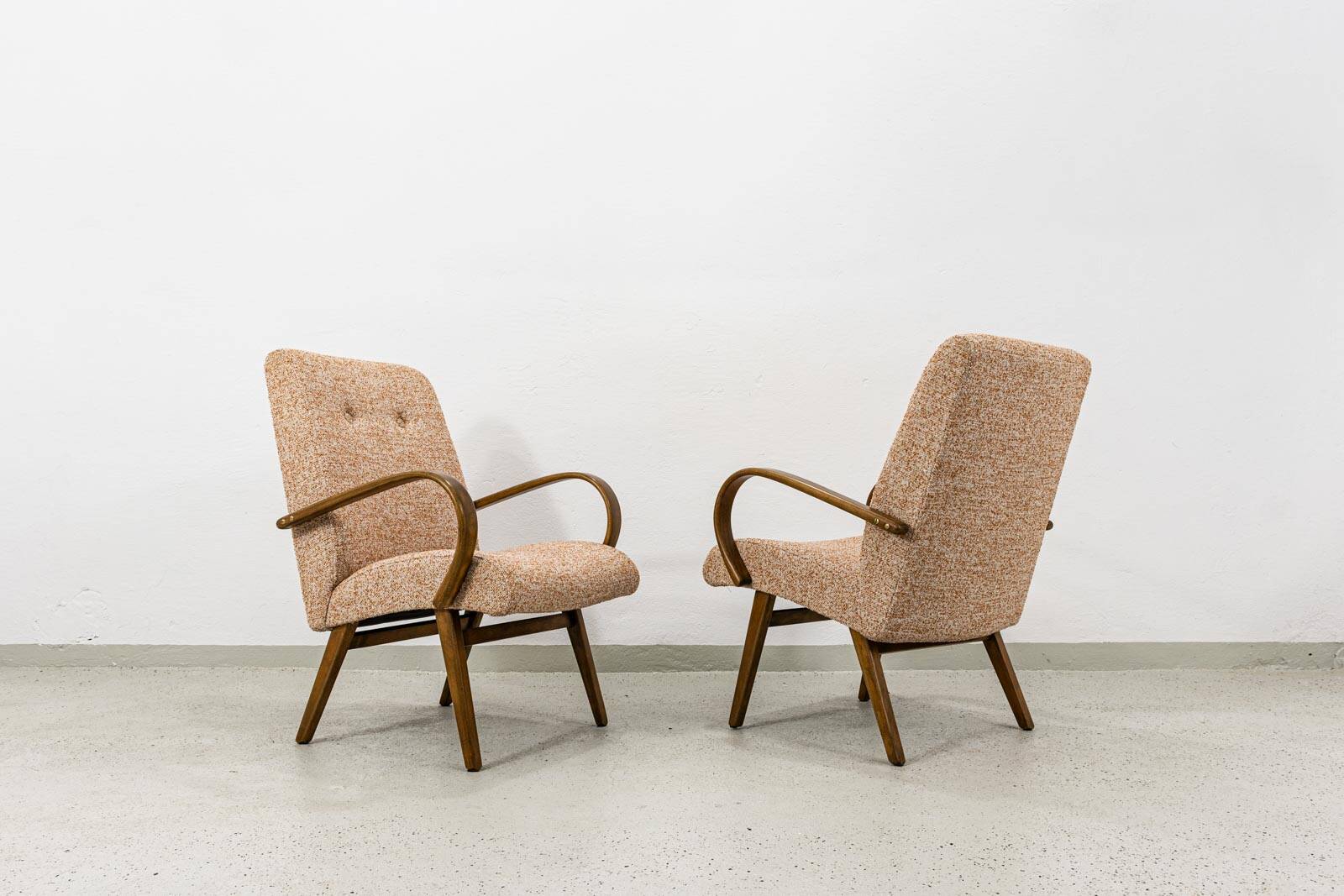Armchairs type 53 by J. Smidek, Ton, Czechoslovakia, 1960s, set of 2