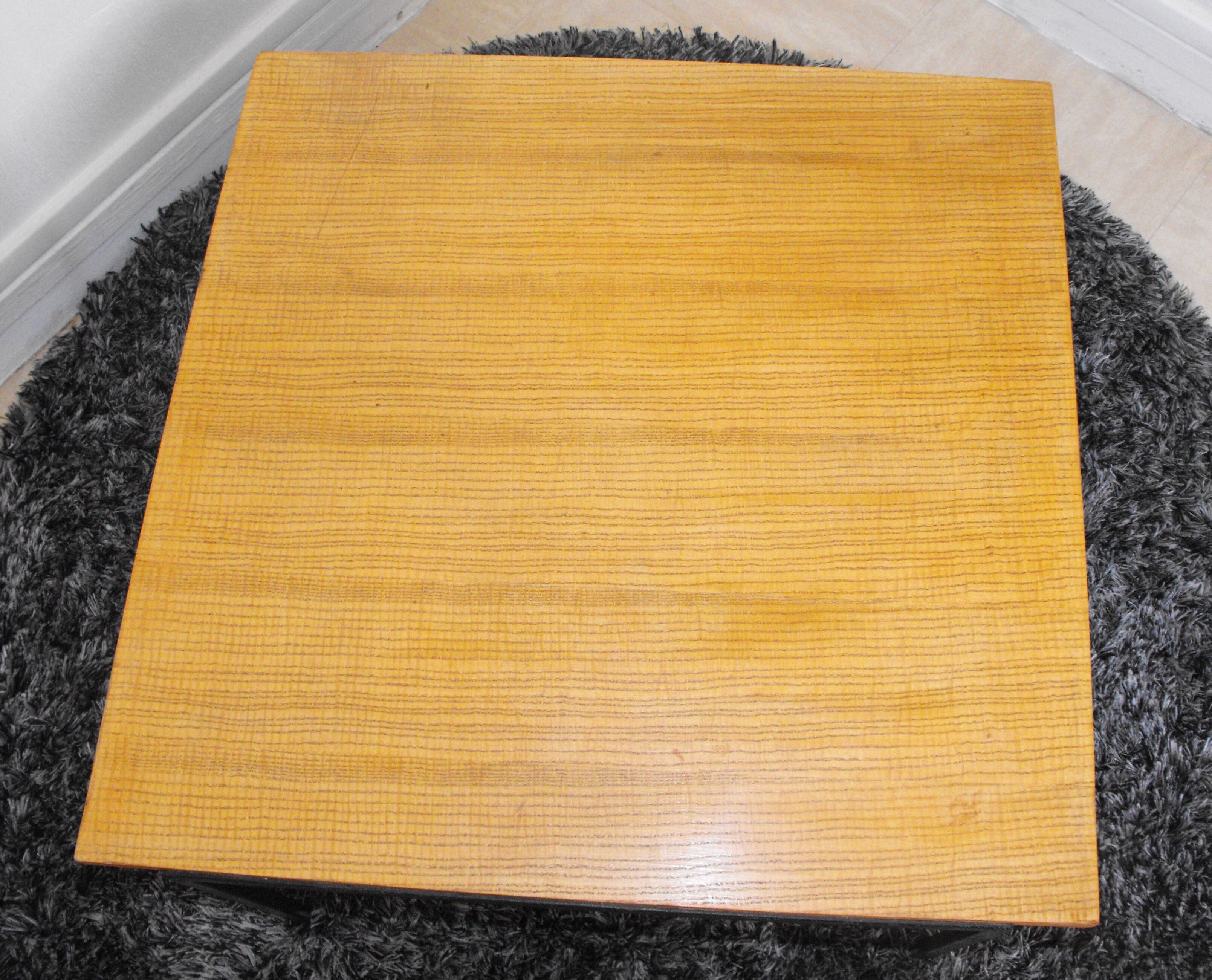 Small coffee table metal and wood design BOWMAN BROS years 50.
