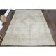 1970s Vintage Persian Handmade Wool Cotton Beige Area Rug 289x376