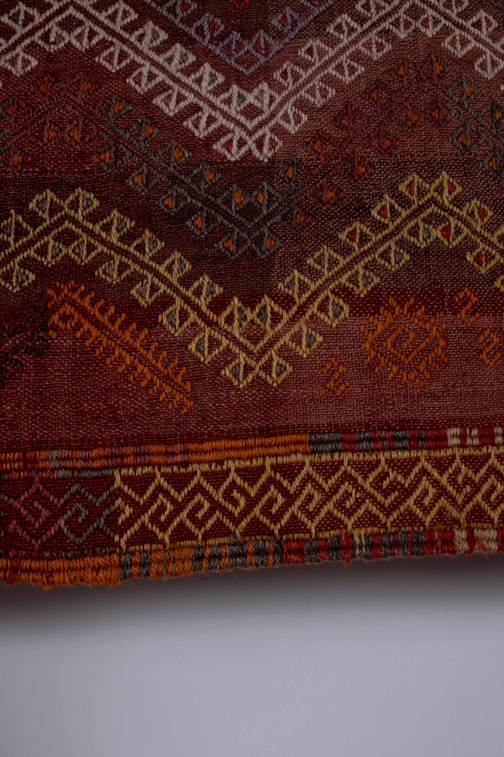 Jajim Kilim Runner Rug, 1970s 75 x 380 cm