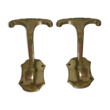 Pair of brass patères