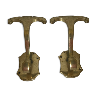 Pair of brass patères