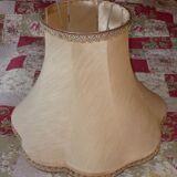 Lampshade pagoda greige rosé round scalloped headband Ø 56 cm