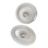 Lot de 2 plats de service Digoin & Sarreguemines Nanteuil