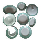 Senlis Lunéville porcelain service in water green