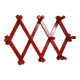 Red wood accordion coat rack