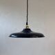 Old industrial enamel suspension night blue