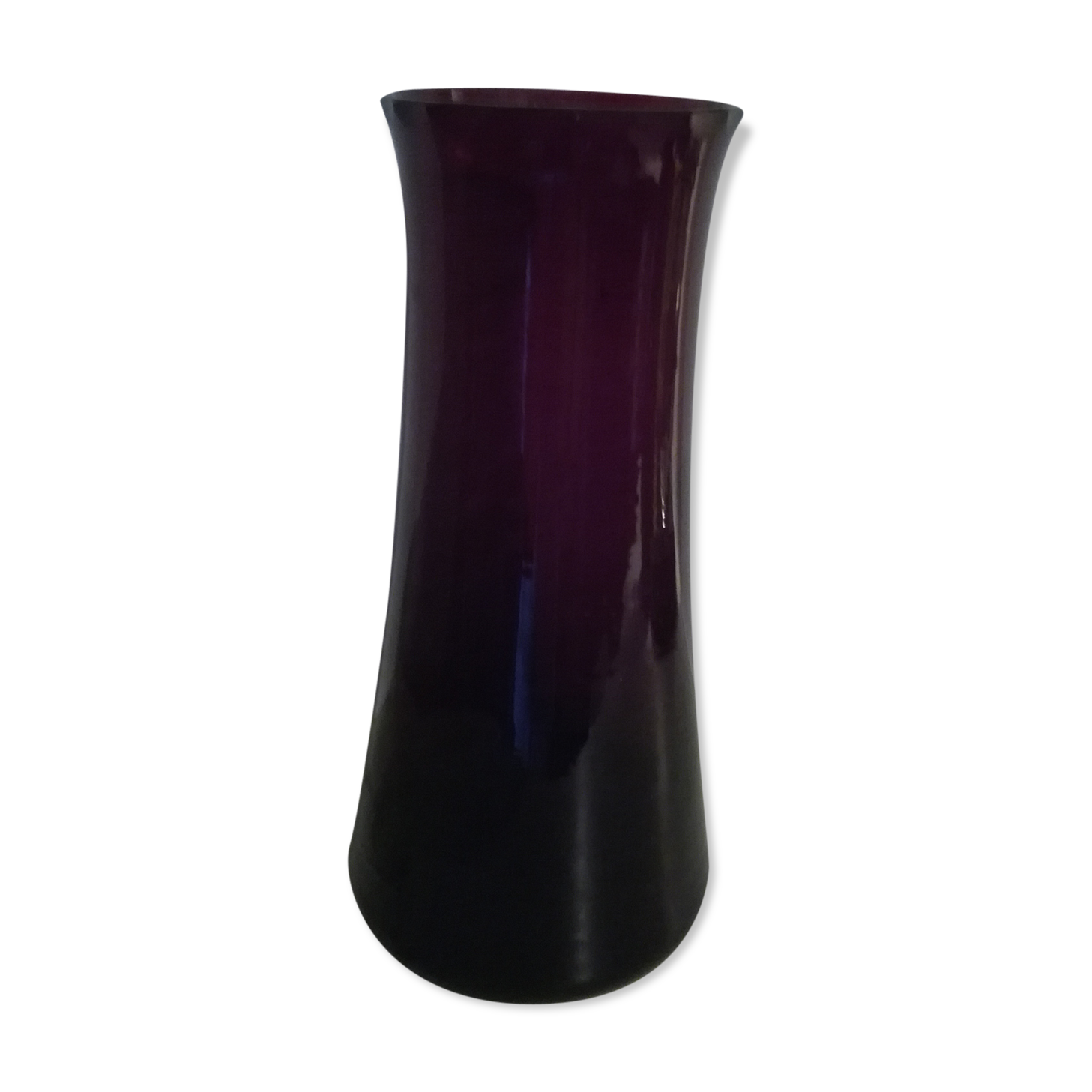 Ruby glass vase