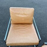 Paire de fauteuils chauffeuses contemporains cuir