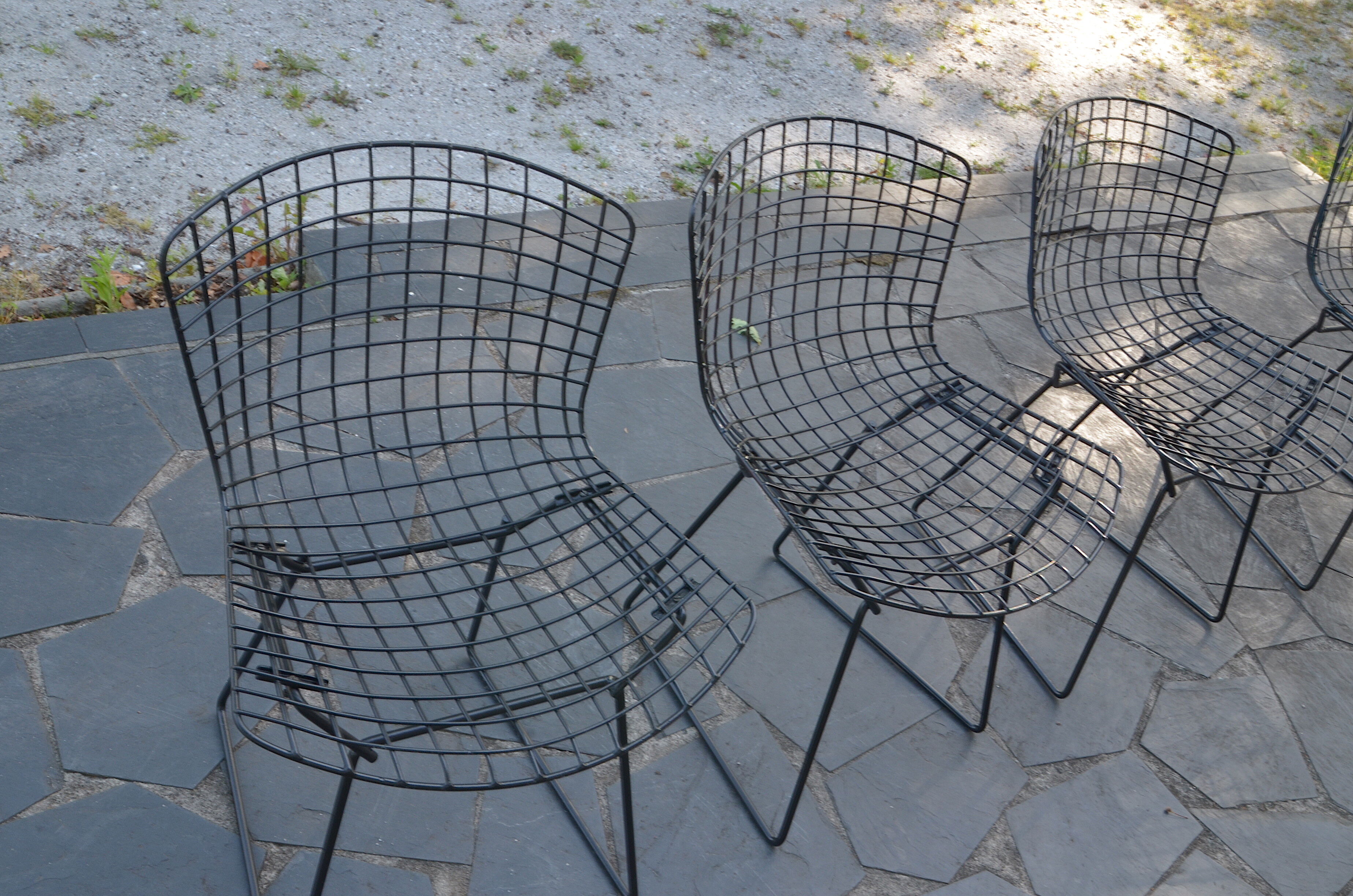 Harry Bertoia's "Wire" series of 4 chairs for Knoll