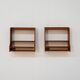 Wall-mounted teak bedside tables Scandinavia 1960s