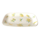 Lunéville rectangular dish/dish with green and yellow geometric pattern