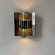 Pair of vintage chrome metal wall lights, France 1970
