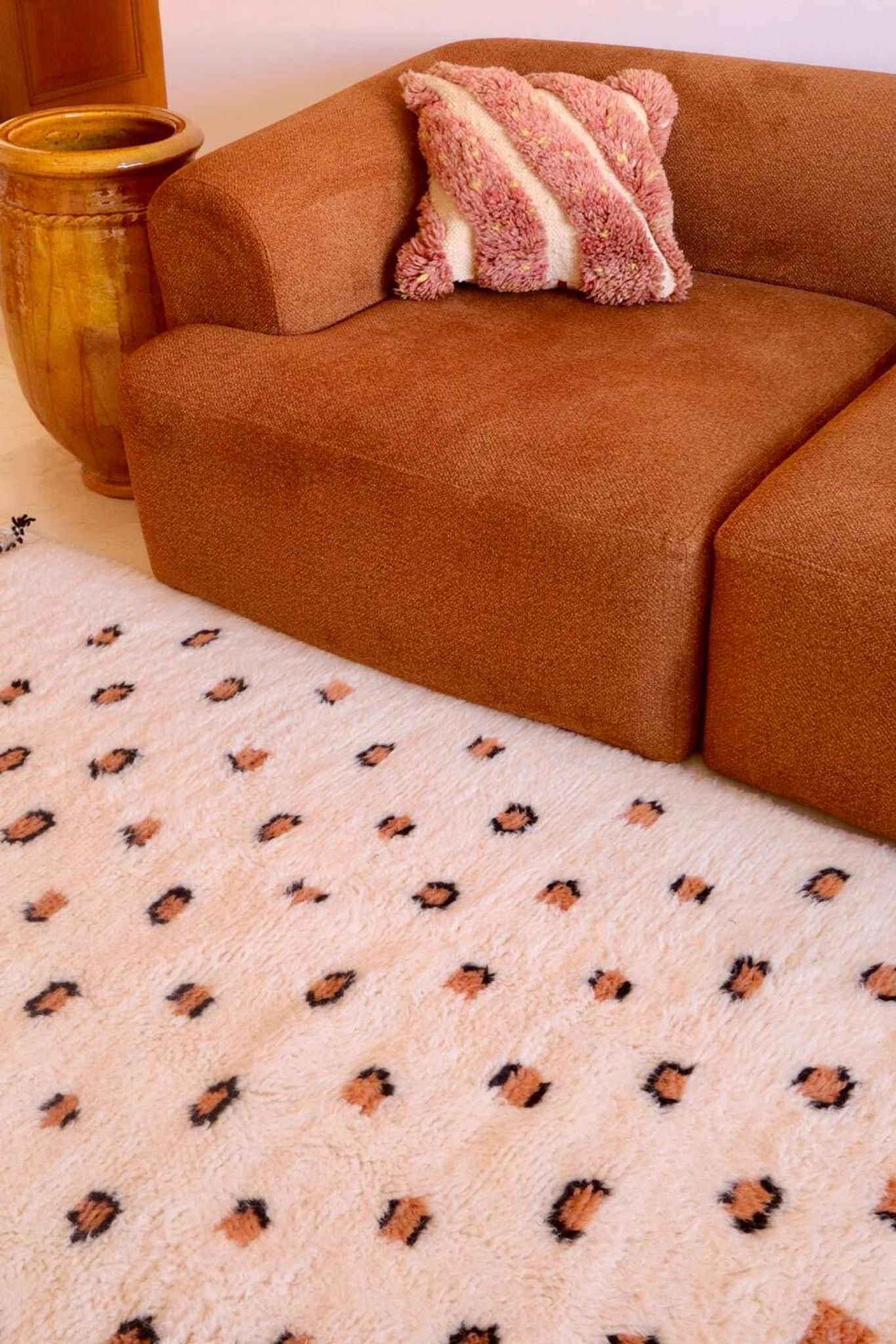 Tapis berbère léopard fait-main