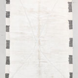 Moroccan Berber carpet m'rirt ecru diamonds engraved 3x212m