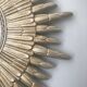 Vintage silver wood sun mirror