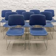 Chaises de salle à manger empilables minimalistes Matrix Krueger par Thomas Tolleson années 70