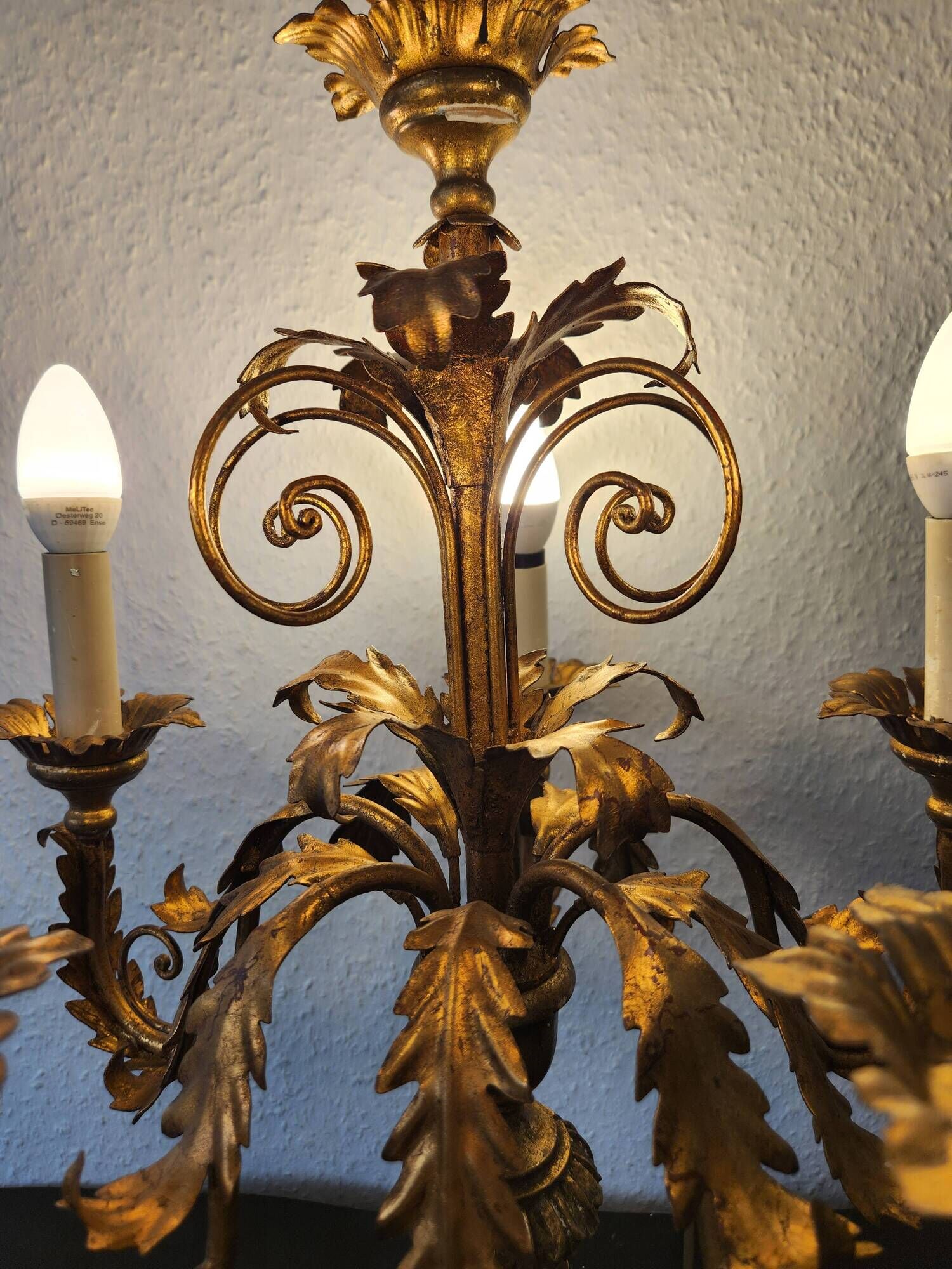 Antique gilded hand-forged hand-carved Florentine Louis XV, Italy