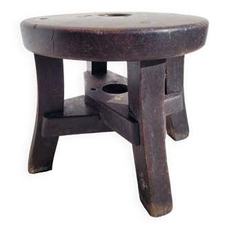 Tabouret bas en bois 19° siècle