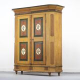 Rustic Farmhouse Folk Art Painted Bridal Cabinet