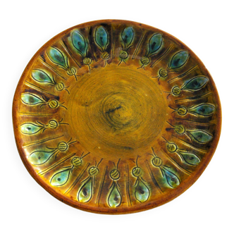 Vintage ceramic plate dish Le Castellet François Lanusé