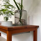 Vintage Danish bench with planter in teak