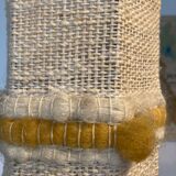 Lamp stoneware pyrite lampshade wool La Borne