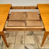 Vintage Extendable Oak Dining Table 1960s Czechoslovakia