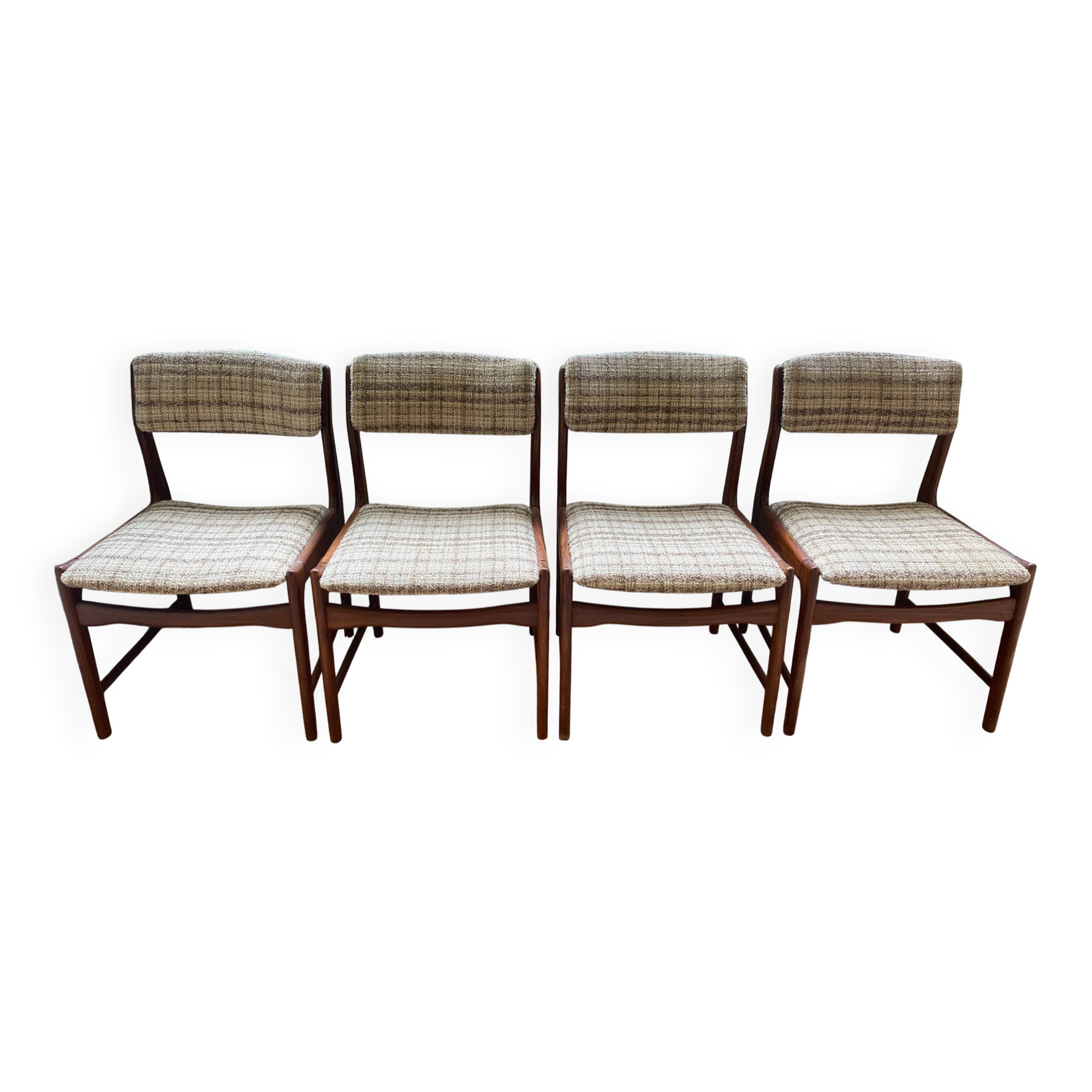 Set of 4 Authentic Mid-Century Danish Teak Dining Chairs