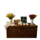 Large antique chest in weathered solid wood