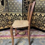 Suite of 4 rustic mulched chairs