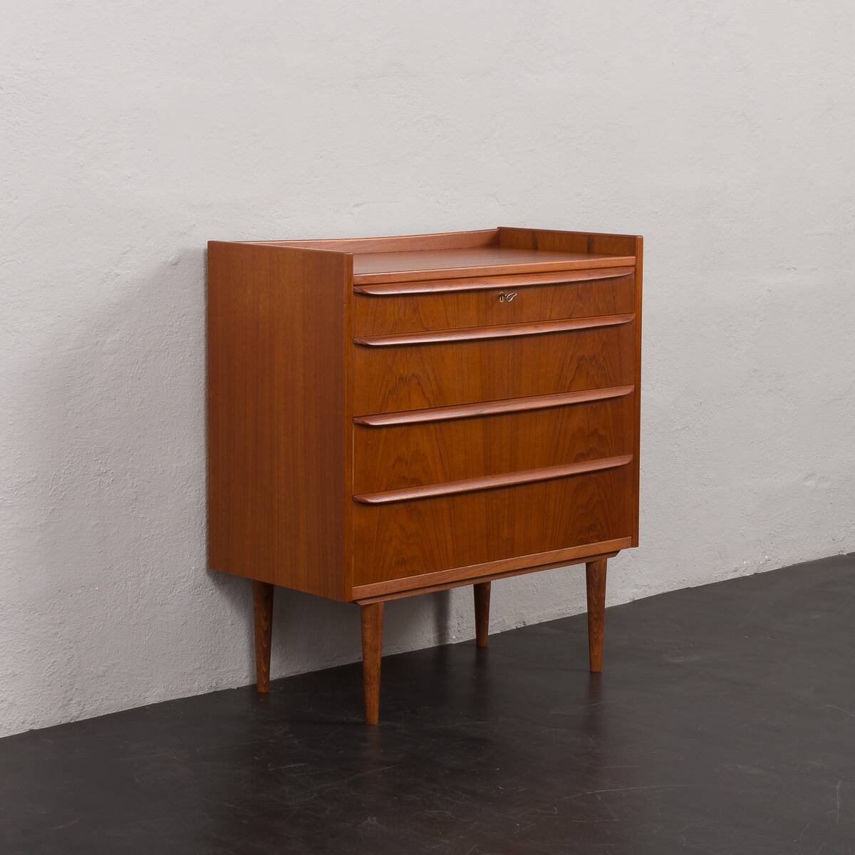 Danish mid-century teak dresser with four drawers, 1960s