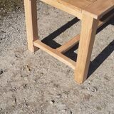 Table de ferme en chêne massif bois brut